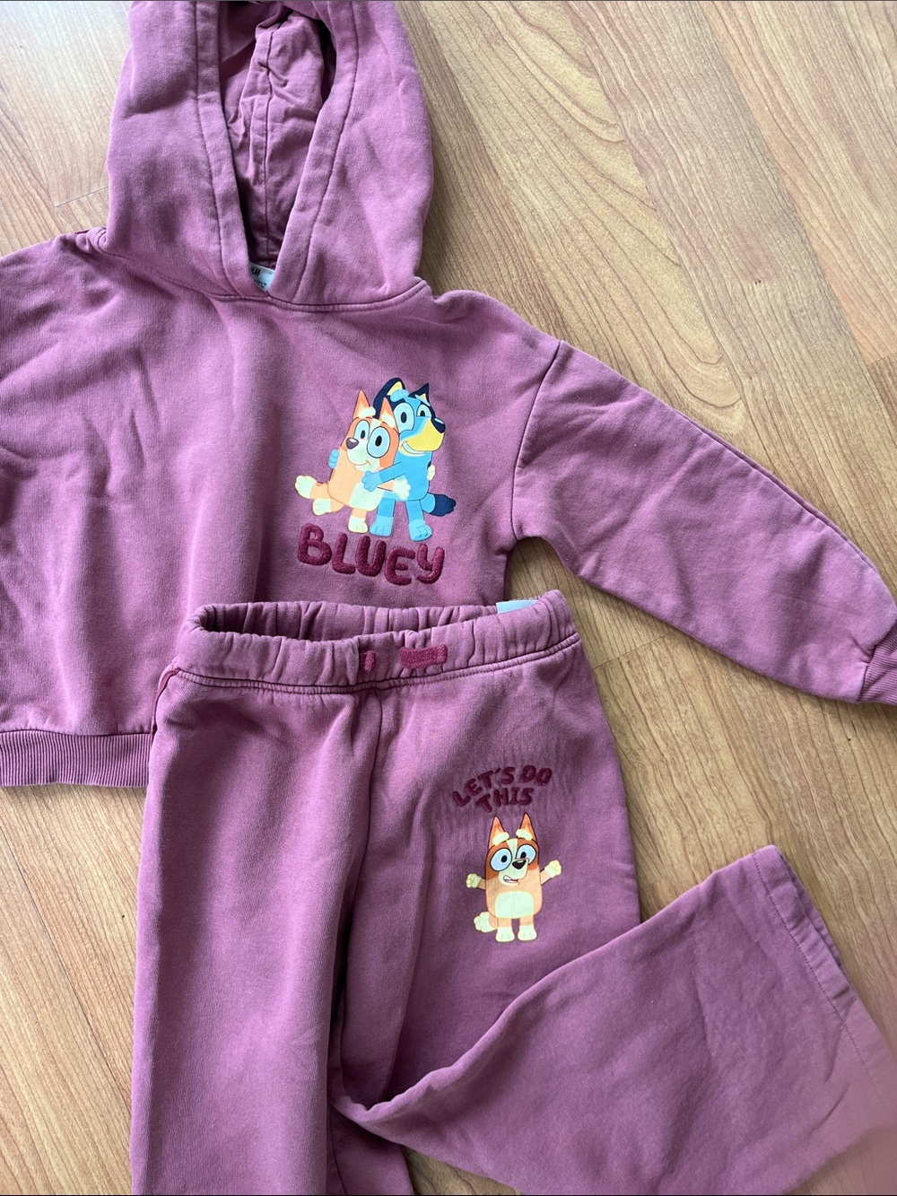 H&M kids Bluey sweatset Hoodie & Sweatpants Set
